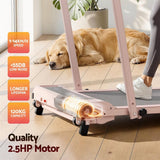 Darrahopens Sports & Fitness > Exercise, Gym & Fitness > Treadmills Everfit 3 in 1 Walking Pad Treadmill 12% Incline Foldable Under Desk Treadmills for Home Gym With 40cm Wide Belt Pink In Australia - Darrahopens