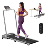 Darrahopens Sports & Fitness > Exercise, Gym & Fitness > Treadmills Everfit 3 in 1 Walking Pad Treadmill 12% Incline Foldable Under Desk Treadmills for Home Gym With 40cm Wide Belt Silver In Australia - Darrahopens