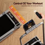 Darrahopens Sports & Fitness > Exercise, Gym & Fitness > Treadmills Everfit 3 in 1 Walking Pad Treadmill 12% Incline Foldable Under Desk Treadmills for Home Gym With 40cm Wide Belt Silver In Australia - Darrahopens