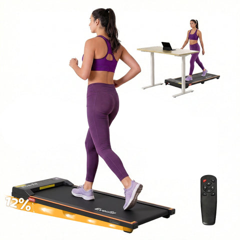 Darrahopens Sports & Fitness > Exercise, Gym & Fitness > Treadmills Everfit 3 in 1 Walking Pad Treadmill 12% Incline Under Desk Treadmills for Home Gym With 38cm Wide Belt