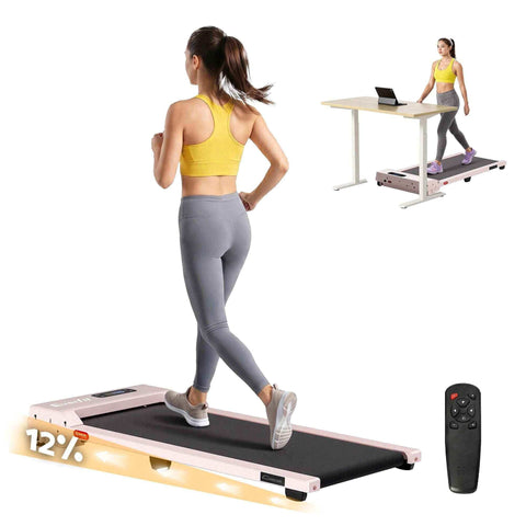 Darrahopens Sports & Fitness > Exercise, Gym & Fitness > Treadmills Everfit 3 in 1 Walking Pad Treadmill 12% Incline Under Desk Treadmills for Home Gym With 38cm Wide Belt Pink