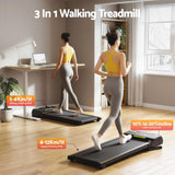 Darrahopens Sports & Fitness > Exercise, Gym & Fitness > Treadmills Everfit 3 in 1 Walking Pad Treadmill 20% Auto Incline Under Desk Treadmills for Home Gym With 40cm Wide Belt