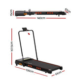 Darrahopens Sports & Fitness > Exercise, Gym & Fitness > Treadmills Everfit Treadmill Electric Walking Pad Auto Incline Foldable for Home Gym Black