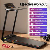 Darrahopens Sports & Fitness > Exercise, Gym & Fitness > Treadmills Everfit Treadmill Electric Walking Pad Foldable Incline for Home Office Gym Black