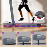 Darrahopens Sports & Fitness > Exercise, Gym & Fitness > Treadmills Everfit Treadmill Electric Walking Pad with Incline Foldable for Home Gym Grey