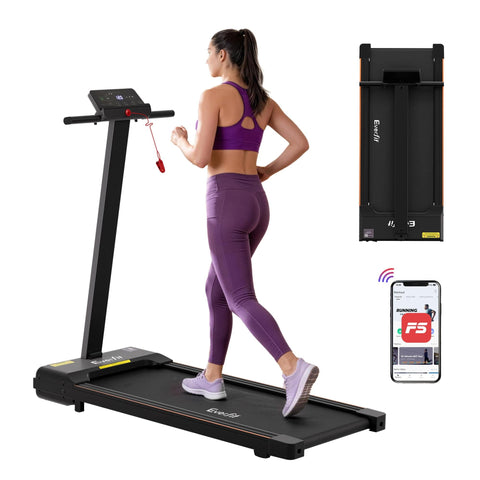 Darrahopens Sports & Fitness > Exercise, Gym & Fitness > Treadmills Everfit Walking Pad Treadmill 2 in 1 Foldable for Home Gym 40cm Wide Belt 12 Programs with App