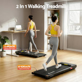 Darrahopens Sports & Fitness > Exercise, Gym & Fitness > Treadmills Everfit Walking Pad Treadmill 2 in 1 Foldable Under Desk for Home Gym With 38cm Belt With APP