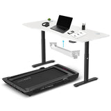 Darrahopens Sports & Fitness > Exercise, Gym & Fitness > Treadmills LSG Pacer M5 with Dual Motor Automatic Standing Desk 180cm in White/Black and Cable Management