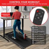 Darrahopens Sports & Fitness > Exercise, Gym & Fitness > Treadmills Powertrain K500 Walking Pad Treadmill 2 in 1 Foldable Walking & Running Machine w/2.5HP Motor Dual LED Displays 2 Level