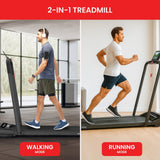 Darrahopens Sports & Fitness > Exercise, Gym & Fitness > Treadmills Powertrain K500 Walking Pad Treadmill 2 in 1 Foldable Walking & Running Machine w/2.5HP Motor Dual LED Displays 2 Level