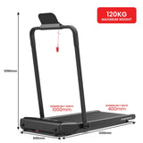 Darrahopens Sports & Fitness > Exercise, Gym & Fitness > Treadmills Powertrain K500 Walking Pad Treadmill 2 in 1 Foldable Walking & Running Machine w/2.5HP Motor Dual LED Displays 2 Level