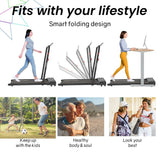 Darrahopens Sports & Fitness > Exercise, Gym & Fitness > Treadmills PROFLEX Electric Walking Pad Under Desk Treadmill, Compact Foldable Size, Tablet Holder, LCD Display, Walk or Light Jog