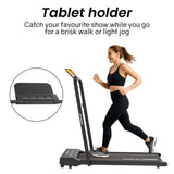 Darrahopens Sports & Fitness > Exercise, Gym & Fitness > Treadmills PROFLEX Electric Walking Pad Under Desk Treadmill, Compact Foldable Size, Tablet Holder, LCD Display, Walk or Light Jog