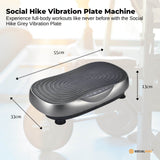 Darrahopens Sports & Fitness > Exercise, Gym & Fitness > Vibration Exercise Machines Social Hike Vibration Plate Machine - Vibrating Exercise Platform Grey