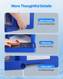 Darrahopens Sports & Fitness > Exercise, Gym & Fitness > Vibration Exercise Machines VEVOR Commercial Ice Shaver Machine, 1.91QT /1.8L Large Electric Snow Cone Machine, Fine & Fluffy with 300W Motor, Stainless Steel Blades, Shaved Ice Maker for Dessert Shop Home Party Restaurant, Blue