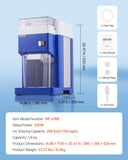 Darrahopens Sports & Fitness > Exercise, Gym & Fitness > Vibration Exercise Machines VEVOR Commercial Ice Shaver Machine, 1.91QT /1.8L Large Electric Snow Cone Machine, Fine & Fluffy with 300W Motor, Stainless Steel Blades, Shaved Ice Maker for Dessert Shop Home Party Restaurant, Blue