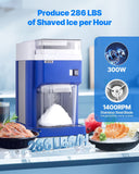 Darrahopens Sports & Fitness > Exercise, Gym & Fitness > Vibration Exercise Machines VEVOR Commercial Ice Shaver Machine, 1.91QT /1.8L Large Electric Snow Cone Machine, Fine & Fluffy with 300W Motor, Stainless Steel Blades, Shaved Ice Maker for Dessert Shop Home Party Restaurant, Blue