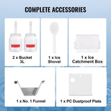 Darrahopens Sports & Fitness > Exercise, Gym & Fitness > Vibration Exercise Machines VEVOR Commercial Snowflake Ice Machine, 276LBS/24H Snowflake Ice Maker, Stainless Steel Ice Shaver Machine, Electric Snow Cone Maker, Air Cooling System for Rapid Heat Dissipation, for Bakery, Cafe