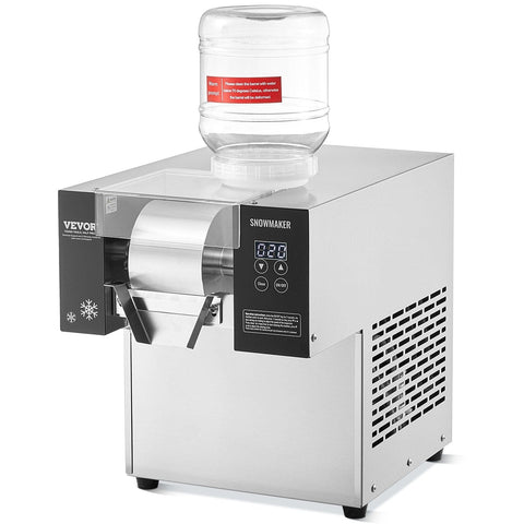 Darrahopens Sports & Fitness > Exercise, Gym & Fitness > Vibration Exercise Machines VEVOR Commercial Snowflake Ice Machine, 276LBS/24H Snowflake Ice Maker, Stainless Steel Ice Shaver Machine, Electric Snow Cone Maker, Air Cooling System for Rapid Heat Dissipation, for Bakery, Cafe