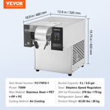 Darrahopens Sports & Fitness > Exercise, Gym & Fitness > Vibration Exercise Machines VEVOR Commercial Snowflake Ice Machine, 375LBS/24H Snowflake Ice Maker, Stainless Steel Ice Shaver Machine, Electric Snow Cone Maker, Air Cooling System for Rapid Heat Dissipation, for Bakery, Cafe
