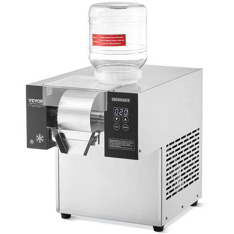 Darrahopens Sports & Fitness > Exercise, Gym & Fitness > Vibration Exercise Machines VEVOR Commercial Snowflake Ice Machine, 375LBS/24H Snowflake Ice Maker, Stainless Steel Ice Shaver Machine, Electric Snow Cone Maker, Air Cooling System for Rapid Heat Dissipation, for Bakery, Cafe