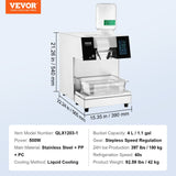 Darrahopens Sports & Fitness > Exercise, Gym & Fitness > Vibration Exercise Machines VEVOR Commercial Snowflake Ice Machine, 397LBS/24H Snowflake Ice Maker, Stainless Steel Ice Shaver Machine, Electric Snow Cone Maker, Liquid Cooling System for Rapid Heat Dissipation, Ice Cream