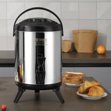 Darrahopens Sports & Fitness > Exercise, Gym & Fitness > Vibration Exercise Machines VEVOR Stainless Steel Insulated Beverage Dispenser, 6 Liter, Thermal Hot and Cold Drink Server Dispenser with Spigot Handle, Food-grade for Hot Tea Coffee Water Restaurant Drink Shop
