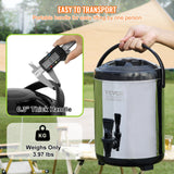 Darrahopens Sports & Fitness > Exercise, Gym & Fitness > Vibration Exercise Machines VEVOR Stainless Steel Insulated Beverage Dispenser, 6 Liter, Thermal Hot and Cold Drink Server Dispenser with Spigot Handle, Food-grade for Hot Tea Coffee Water Restaurant Drink Shop