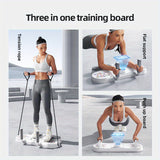 Darrahopens Sports & Fitness > Exercise, Gym & Fitness > Weightlifting Gloves & Hand Supports BLACK Three-in-One Training Board: Push-Ups, Planks & Resistance Band Workouts — Your All-in-One Home Fitness Solution