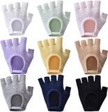 Darrahopens Sports & Fitness > Exercise, Gym & Fitness > Weightlifting Gloves & Hand Supports Gloves - Sports Gloves - Yoga Gloves - Fingerless Gloves - Non-slip Gloves - Unisex - Suitable for Gym and Home Workouts (Purple)