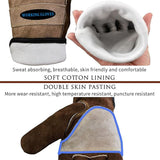 Darrahopens Sports & Fitness > Exercise, Gym & Fitness > Weightlifting Gloves & Hand Supports Size L Durable Cowhide Work Gloves for Welding Gardening and Outdoor Camping Thorn Proof Heat Resistant Hand Protection for Local Professionals