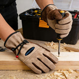 Darrahopens Sports & Fitness > Exercise, Gym & Fitness > Weightlifting Gloves & Hand Supports Size S Durable Cowhide Work Gloves for Welding Gardening and Outdoor Camping Thorn Proof Heat Resistant Hand Protection for Local Professionals