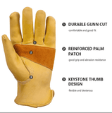 Darrahopens Sports & Fitness > Exercise, Gym & Fitness > Weightlifting Gloves & Hand Supports Size S Golden Yellow Top-Grain Cowhide Protective Work Gloves, Durable Wear-Resistant Labor Safety Solution for Local Industrial Professionals