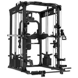 Darrahopens Sports & Fitness > Exercise, Gym & Fitness > Weightlifting Machines & Racks LSG GRK200 10-in-1 Home Gym Station, Power Rack, Smith Machine and Cable Crossover + 90kg Standard Weight Plate Set