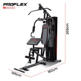 Darrahopens Sports & Fitness > Exercise, Gym & Fitness > Weightlifting Machines & Racks PROFLEX Multi-Station Compact Home Gym Set, 150lbs Weight Plates- M8000