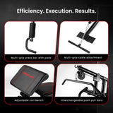 Darrahopens Sports & Fitness > Exercise, Gym & Fitness > Weightlifting Machines & Racks PROFLEX Multi-Station Compact Home Gym Set, 150lbs Weight Plates- M8000