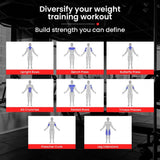 Darrahopens Sports & Fitness > Exercise, Gym & Fitness > Weightlifting Machines & Racks PROFLEX Multi-Station Compact Home Gym Set, 150lbs Weight Plates- M8000