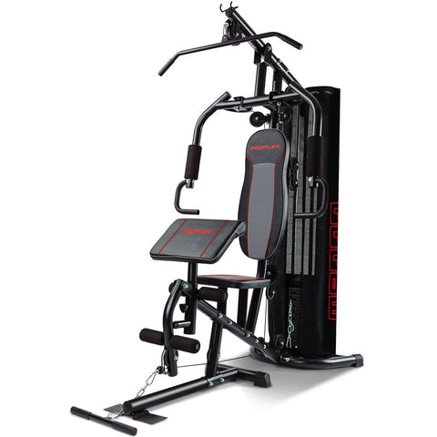 Darrahopens Sports & Fitness > Exercise, Gym & Fitness > Weightlifting Machines & Racks PROFLEX Multi-Station Compact Home Gym Set, 150lbs Weight Plates- M8000