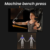 Darrahopens Sports & Fitness > Exercise, Gym & Fitness > Weightlifting Machines & Racks PROFLEX Multi-Station Home Gym Set with 98lbs Weight Plates- M8000
