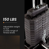 Darrahopens Sports & Fitness > Exercise, Gym & Fitness > Weightlifting Machines & Racks PROFLEX Multi-Station Home Gym Set with 98lbs Weight Plates- M8000