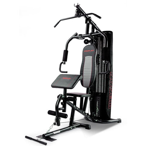 Darrahopens Sports & Fitness > Exercise, Gym & Fitness > Weightlifting Machines & Racks PROFLEX Multi-Station Home Gym Set with 98lbs Weight Plates- M8000