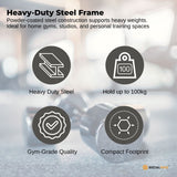 Darrahopens Sports & Fitness > Exercise, Gym & Fitness > Weightlifting Machines & Racks Social Hike Gym Equipment Storage Rack on Wheels - Dumbbells Weights Organiser