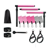 Darrahopens Sports & Fitness > Exercise, Gym & Fitness > Yoga & Pilates 14pc Pilates Bar Kit with Resistance Bands & Belt – Multifunctional Fitness Pedal Puller for Home Workout