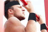 Darrahopens Sports & Fitness > Exercise, Gym & Fitness > Yoga & Pilates 2 Pack Sweatbands Sports Headband for Tennis Badminton Yoga - Black