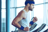 Darrahopens Sports & Fitness > Exercise, Gym & Fitness > Yoga & Pilates 2 Pack Sweatbands Sports Headband for Tennis Badminton Yoga - Dark Blue