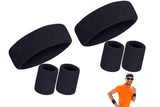 Darrahopens Sports & Fitness > Exercise, Gym & Fitness > Yoga & Pilates 2 Pack Sweatbands Sports Headband for Tennis Badminton Yoga - Dark Blue