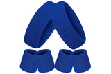 2 Pack Sweatbands Sports Headband for Tennis Badminton Yoga - Dark Blue
