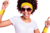 2 Pack Sweatbands Sports Headband for Tennis Badminton Yoga - Yellow