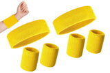 Darrahopens Sports & Fitness > Exercise, Gym & Fitness > Yoga & Pilates 2 Pack Sweatbands Sports Headband for Tennis Badminton Yoga - Yellow