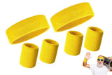 2 Pack Sweatbands Sports Headband for Tennis Badminton Yoga - Yellow